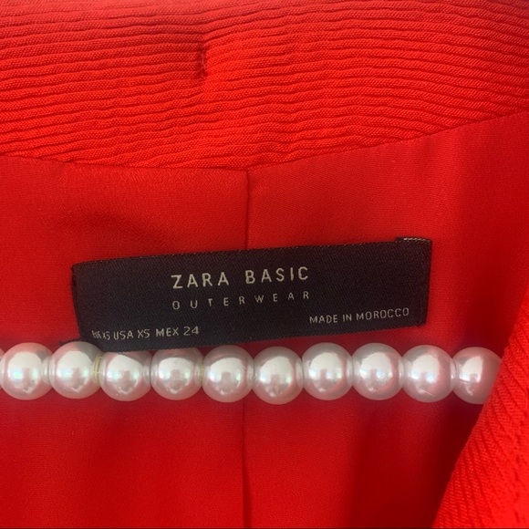 Zara Red Orange Bell Sleeve Snap Button Jacket - Picture 15 of 15